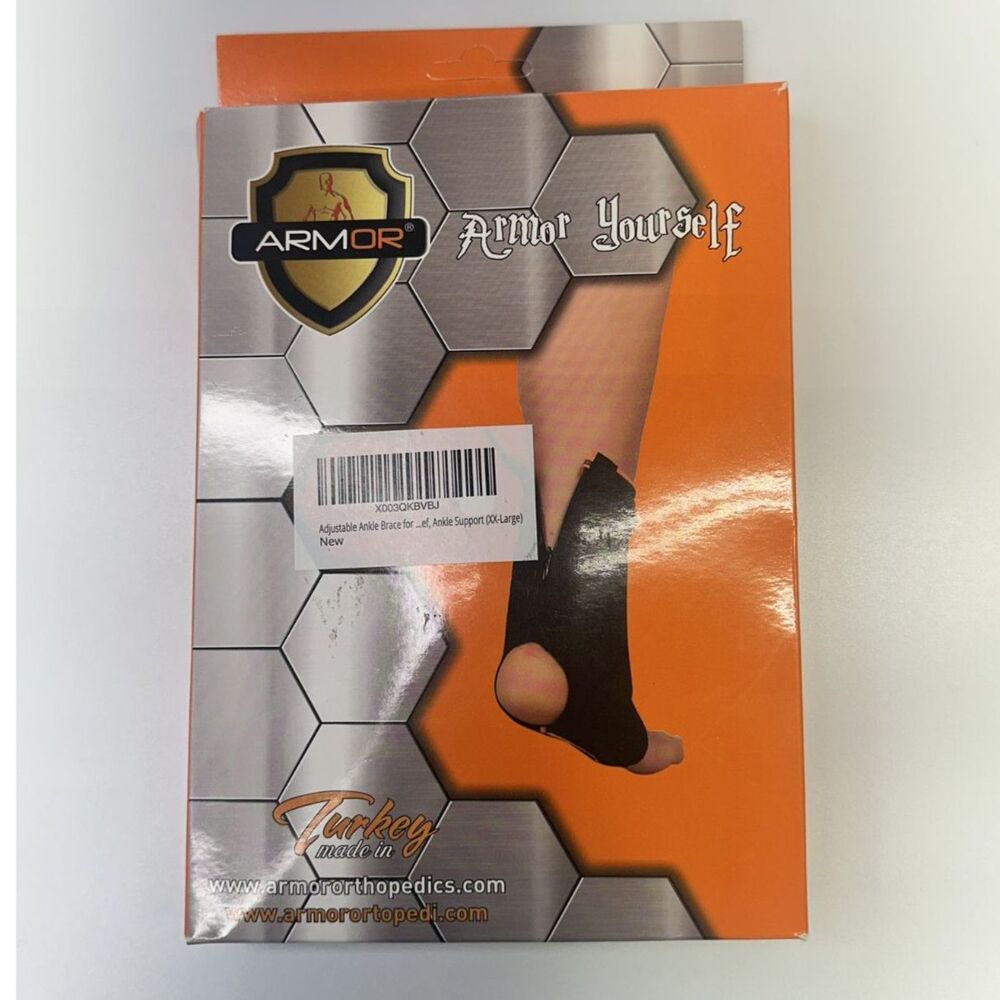 ARMOR Orthopedic Ankle Stabilizer Brace 2XL Adjustable Velcro Support ARA2402